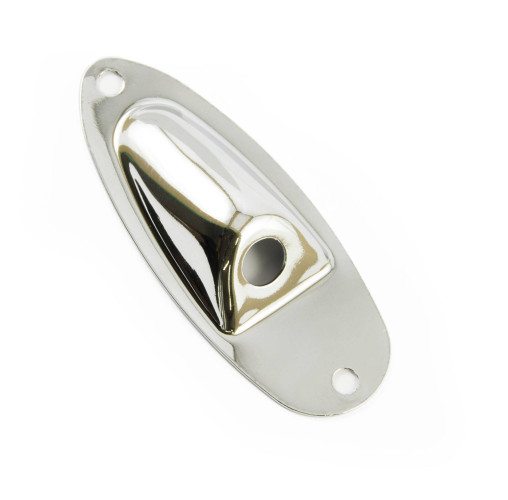 Jack Plate Oval Cromado para Guitarra Stratocaster Modelo JP1-CR